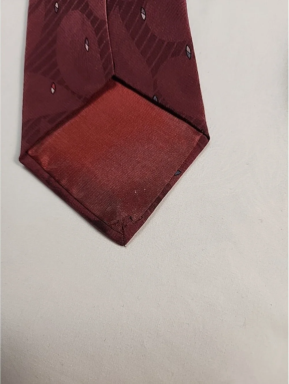 Burgandy 100% Silk Tie Made In Italy 57inch